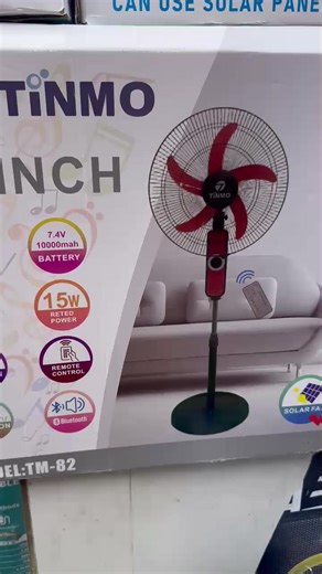 Solar Rechargeable fan #kingszoneelectrical
