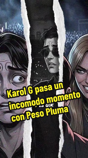 Karol G pasa un incomodo momento con Peso Pluma en pleno concierto #musica #animacion #karolg #pesopluma #concierto