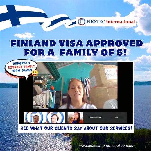 📽 𝐖𝐚𝐭𝐜𝐡 𝐭𝐡𝐞 𝐄𝐬𝐭𝐫𝐚𝐝𝐚 𝐅𝐚𝐦𝐢𝐥𝐲’𝐬 𝐅𝐢𝐧𝐥𝐚𝐧𝐝 𝐒𝐮𝐜𝐜𝐞𝐬𝐬 𝐒𝐭𝐨𝐫𝐲 𝐔𝐧𝐟𝐨𝐥𝐝! 🇫🇮 🤩 They trusted FIRSTEC International with their future, and we’re proud to have walked with them through every step — from documentation to visa approval. ✅😊 Whether you're planning to study and migrate with your family, or don’t know where to begin — we’ll here and can guide you from start to stamp. 💼😁 📍100% Genuine Visa Processing 📍Real Families, Real Results 📍Finland, Germany