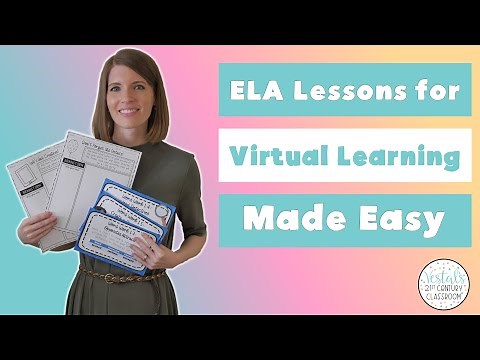 ELA Lessons for Virtual Learning Made Easy // Reading, Writing, and Vocabulary Ideas!
