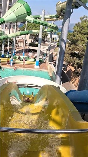 Water Rocket Slide Water Slide at Duja Water Park, Turkey #viralshort #waterpark