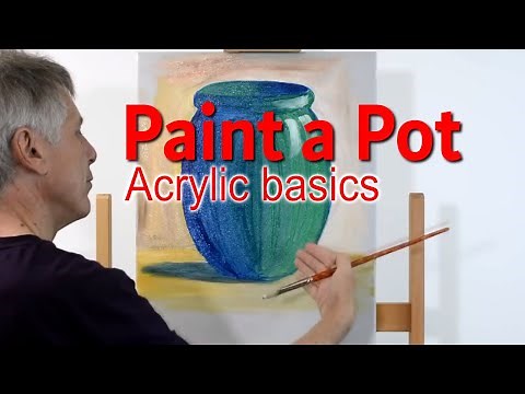 How to Paint a Simple Pot using Acrylic Paint