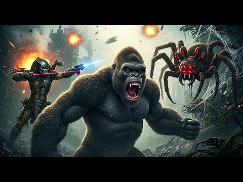 Who Reigns Supreme? King Kong vs Predator vs Giant Spider | Full Monster Action Movie 4K UHD