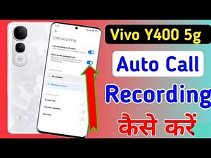 Vivo y400 pro 5g Me Call Recording Setting Kaise Kare | Auto Call Recording In vivo y400 pro