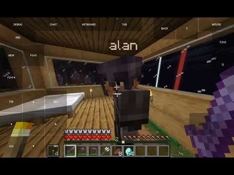 Aku dan temen ku lagi main minecraft java di mojo launcher