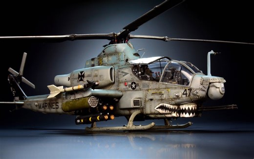 【PLASMO】梦模型 1/72 AH-1Z”蝰蛇" 攻击直升机模型制作