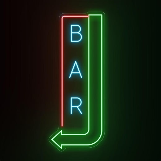 Open Bar Neon Arrow Sign, LED Window Light for Pub Cafe Restaurant, Hanging Business Display, Modern Entrance Decor - Etsy