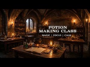 Potion Class Ambience | Bubbling Sounds & Relaxing Music for Focus, Study & Relaxing