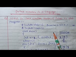 C program to Check a Number is Prime or Not | C programming