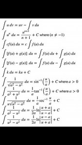 Integration formulas | Mathematics Hub | Facebook