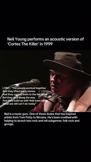 Neil young acoustic Cortez the killer
