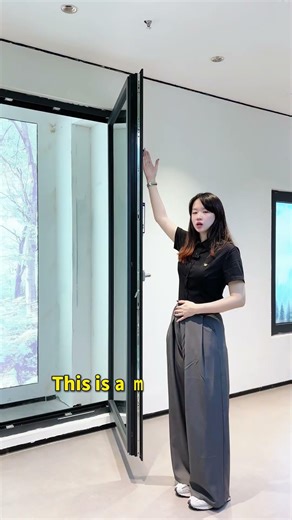 Aluminum thermal break swing door, offering excellent heat insulation and soundproofing.