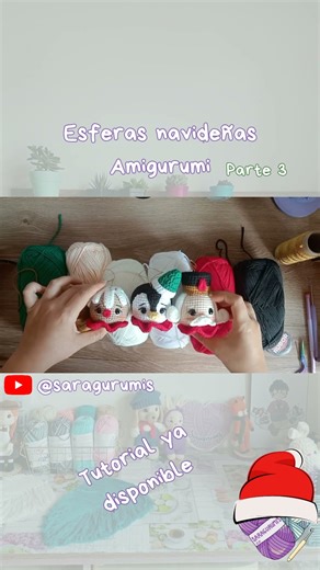 ESFERAS NAVIDEÑAS AMIGURUMI/CROCHET/FREE PATTERN CHRISTMAS/NAVIDAD A CROCHET/TUTORIAL GRATIS 🎄🎁