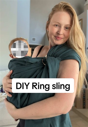 Easy beginner sewing project. How to make a ring sling. #sewing #sewingtiktok #begginersewing #howtosew #newmom #firstimemom