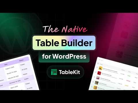Introducing TableKit: The Ultimate Native Table Builder for WordPress | Gutenberg | Block Editor