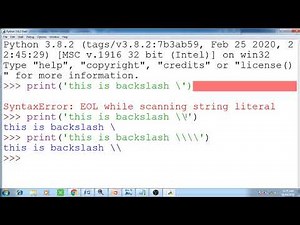escape sequences in python