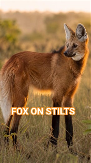 This predator looks like a fox on stilts.