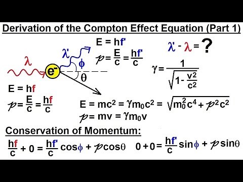 Physics - Ch 66 Quantum Mechanics 2: Basic Concepts (6 of 38) The Compton Effect Eqn. Derived Part 1