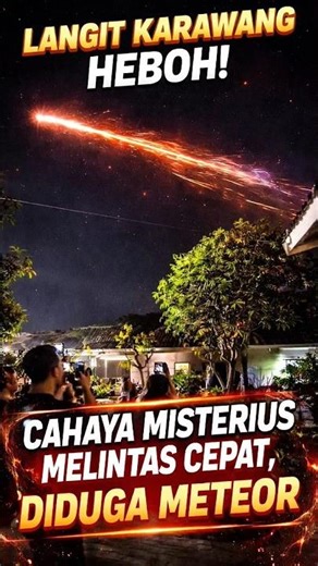 Langit Karawang Heboh! Cahaya Misterius Melintas Cepat, Diduga Meteor#berbagiinfo #videoviral