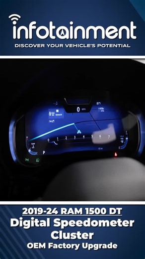 Infotainment.com on Instagram: "Upgrade your 2019–2024 Ram 1500 with the premium 12" Full Digital Cluster—OEM, plug-and-play, and pre-programmed to your VIN. Get a TRX-level display, advanced menus, turn-by-turn nav (with Uconnect 5), and a sleek single-screen finish. PRODUCT LINK: https://zurl.co/v7CTY #ramupgrades #ram1500 #digitalcluster #digitalspeedometer"