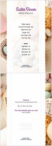 Easter Dinner Menu Template
