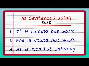 10 Sentences with "but" | Joining Sentences using 'but' | Sentences using but | Updated video