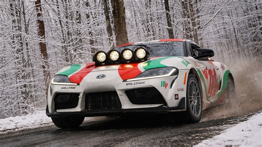 A pro racecar driver pushes my Supra off road