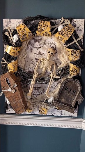 DIY Halloween Busted Canvas with 3-D Paper Art