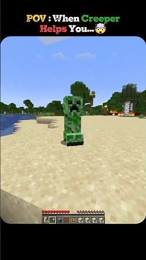 The LUCKIEST Creeper Explosion Ever In Minecraft...🤯 #shorts #viral #trending #creeper #Minecraft