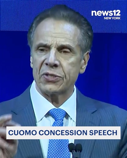 VOTE 2025 🇺🇸 Former Governor Andrew Cuomo delivered a rousing concession speech following Zohran Mamdani's win of the NYC mayoral race. https://bit.ly/3JLQccO | News 12 The Bronx