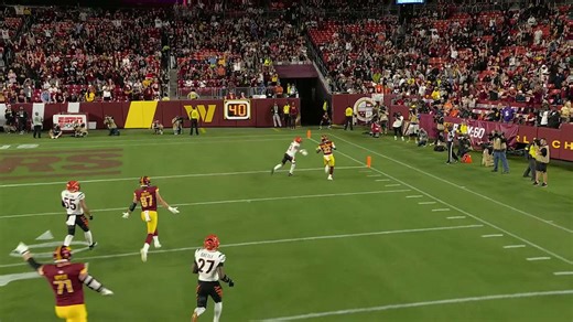 Jacory Croskey-Merritt torches Bengals' defense with 27-yard TD run