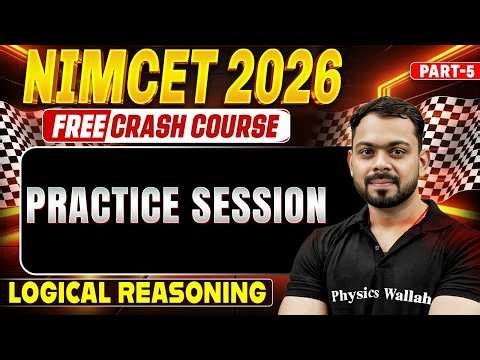 Logical Reasoning Part 5 | NIMCET 2026 | Free Crash Course | | BY Sonu Sir