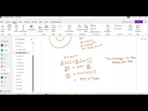 Unit 5 2.8 Related Rates Video 2