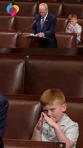 13K views · 80 reactions | A congressman's son stole the show when he started making funny faces behind his lawmaker dad during his House speech. | The Uplift | Facebook