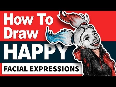 How To Draw Facial Expressions for Beginners: HAPPY (step by step, easy)