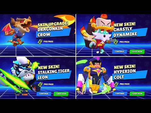 All Pro Pass Skins Unlock Animation | Crow, Leon & More