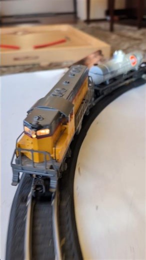 American Flyer GP7 Pulling a Load of Tank Cars. #trains #modelrailroad