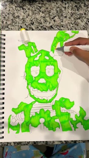 SpringTrap Drawing!! #shorts #drawing #fivenightsatfreddys2