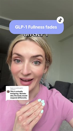 Replying to @maddiesglp1 Your GLP1 stops making you feel full over time, but still keeps your blood sugar in check other benefits remain long-term 🧠💉 Here’s why: your stomach and hunger nerves get used to the drug fast, so the “I’m stuffed” signal fades. Whose noticed this happen to them? ⬇️