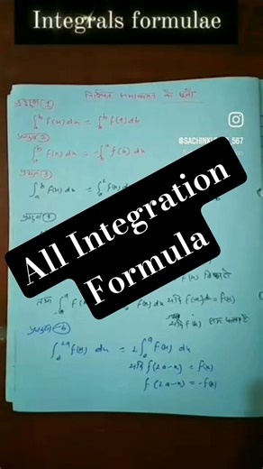 All Integration Formula class 12 #intermediatemaths