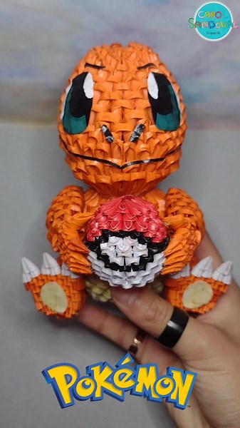 Crea figuras de papel 3D inspiradas en Charmander