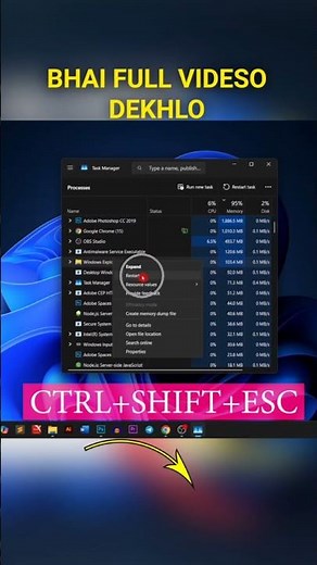 Windows 11 Slow Fix ⚡ Restart Explorer Trick (Instant Speed) #shorts