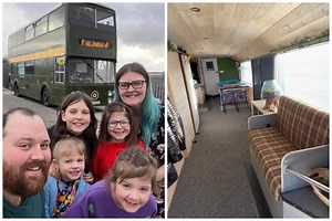Rotherham family-of-six converts bus into home to save £12k a year on rent