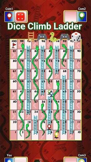 Snakes and Ladders | Classic Ludo game | Snake Ladder | gameplay |#shorts #gamer #game 🐍🪜🎮🎯😱🤔
