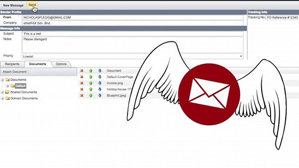 How To Send a Fax using the etherFAX console