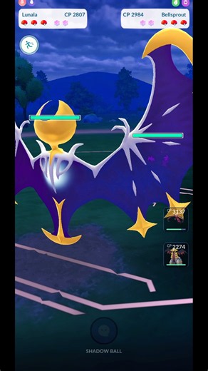 Lunala & Giratina vs. Shadow Bellsprout Team Rocket Grunt Battle | Legendary Pokemon GO ⚔️