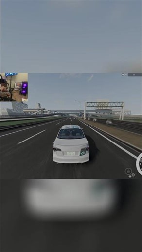 Car drifts, then crashes on the highway #shorts