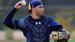 Brewers call up catcher Jacob Nottingham from Class AAA San Antonio to replace injured Manny Piña