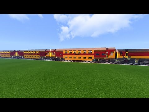 Minecraft Indian LHB AC Double Decker Express Train Cars Tutorial