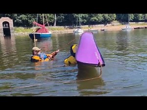 Fully Laden Open Canoe Self Empty and Self Rescue